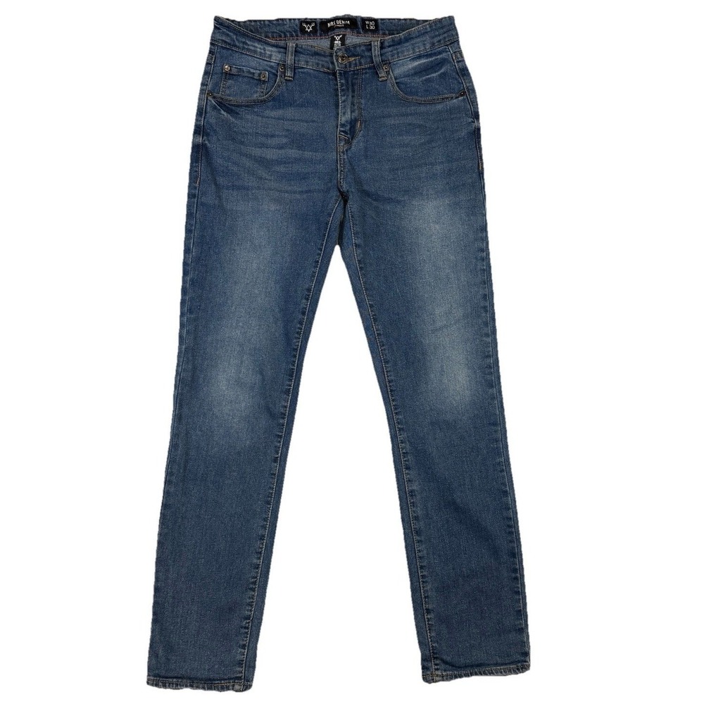 MBX Jeans Men's 30x30 (30x29.5) Dark Blue Denim Stretch Normcore Preppy‎